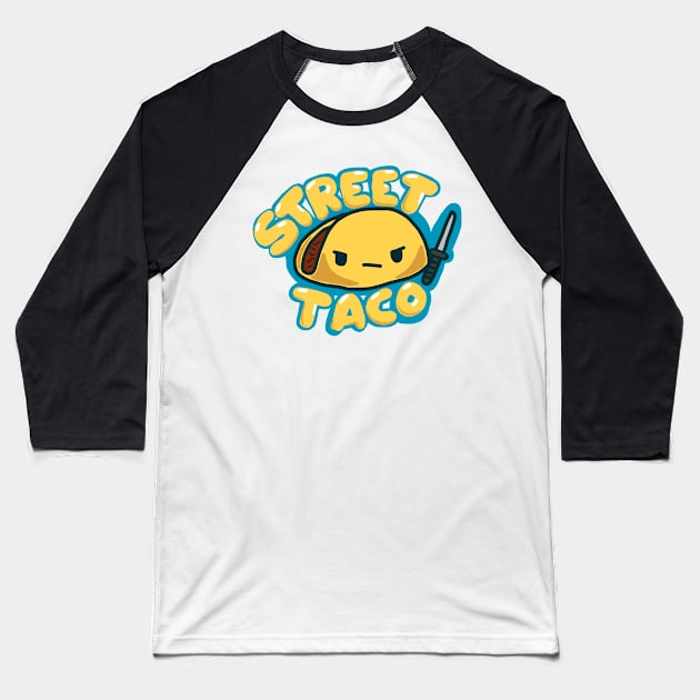 Street Taco Baseball T-Shirt by klimon